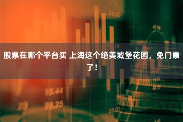 股票在哪个平台买 上海这个绝美城堡花园,免门票了!