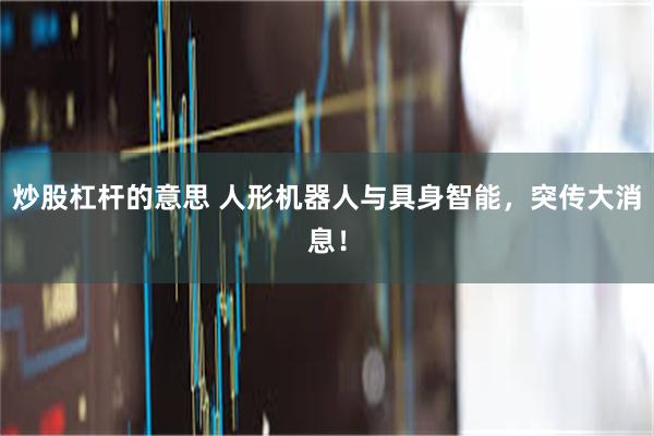 炒股杠杆的意思 人形机器人与具身智能,突传大消息!